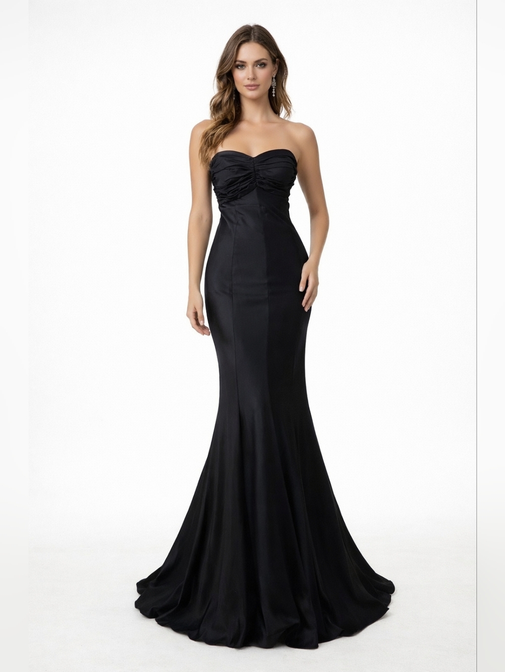Strapless Black Evening Gown Size SMALL